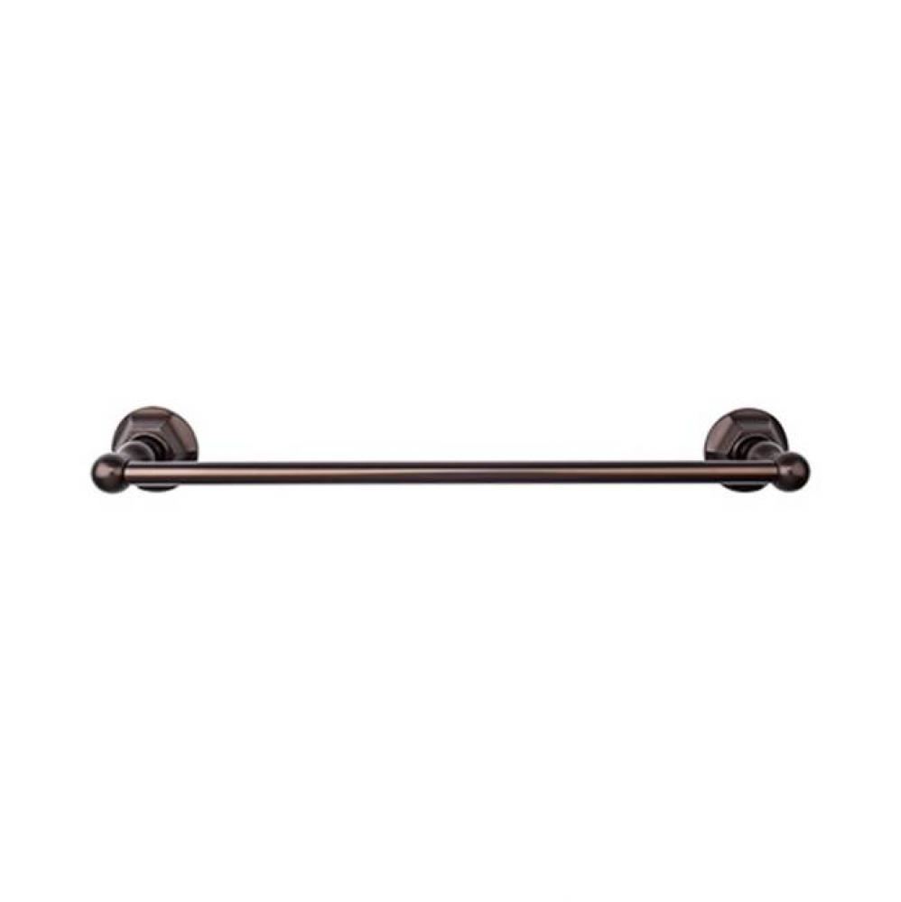 Edwardian Bath Towel Bar 18 Inch Single - Hex Backplate Oil Rubbed Bronze