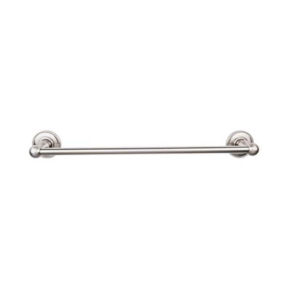 Edwardian Bath Towel Bar 24 In. Single - Beaded Bplate Brushed Satin Nickel