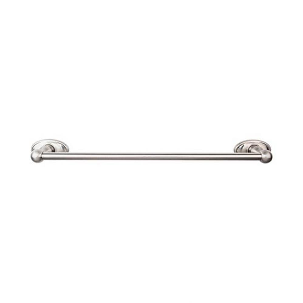 Edwardian Bath Towel Bar 24 In. Single - Oval Backplate Brushed Satin Nickel