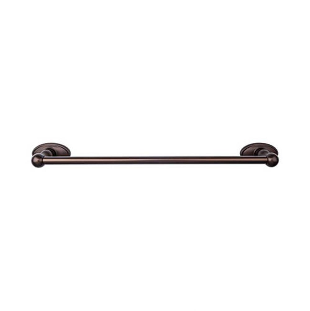 Edwardian Bath Towel Bar 24 In. Single - Oval Backplate Oil Rubbed Bronze