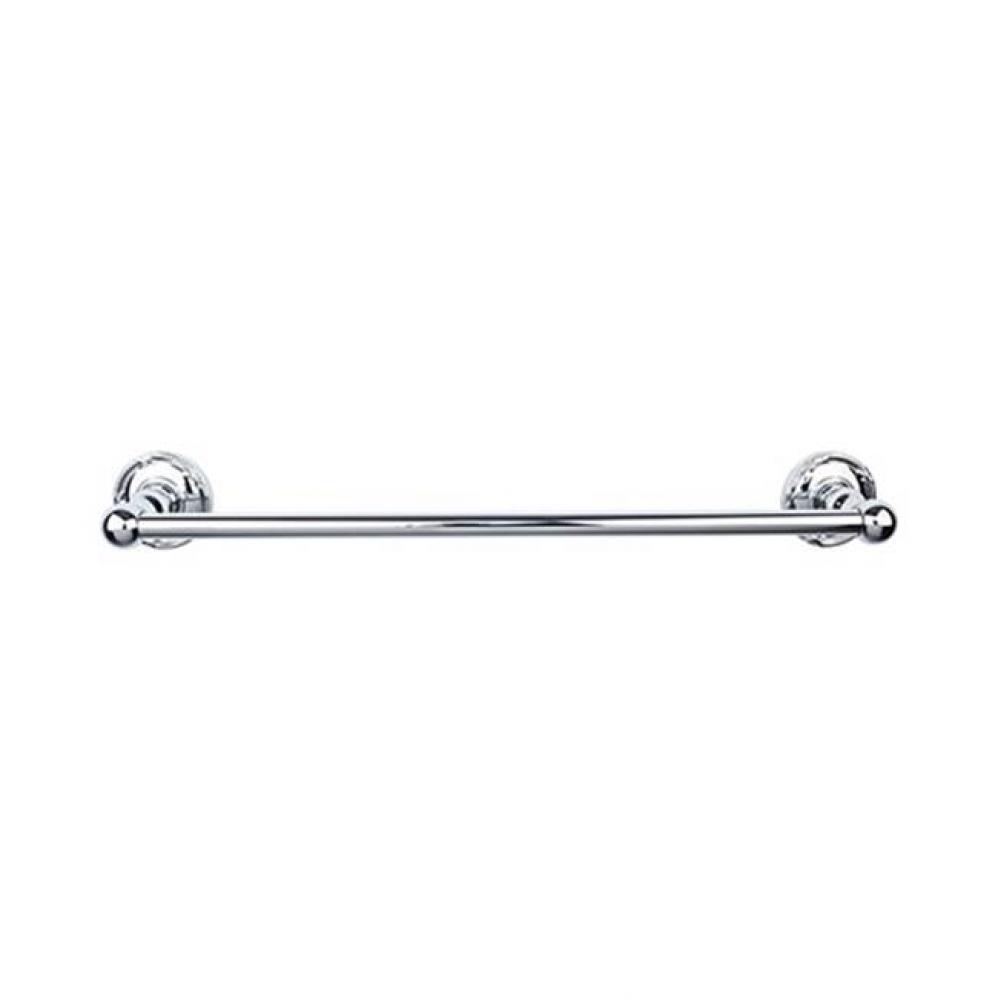 Edwardian Bath Towel Bar 24 Inch Single - Ribbon Bplate Polished Chrome