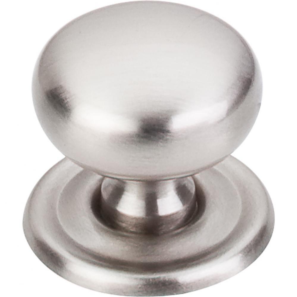 Victoria Knob 1 1/4 Inch w/Backplate Brushed Satin Nickel