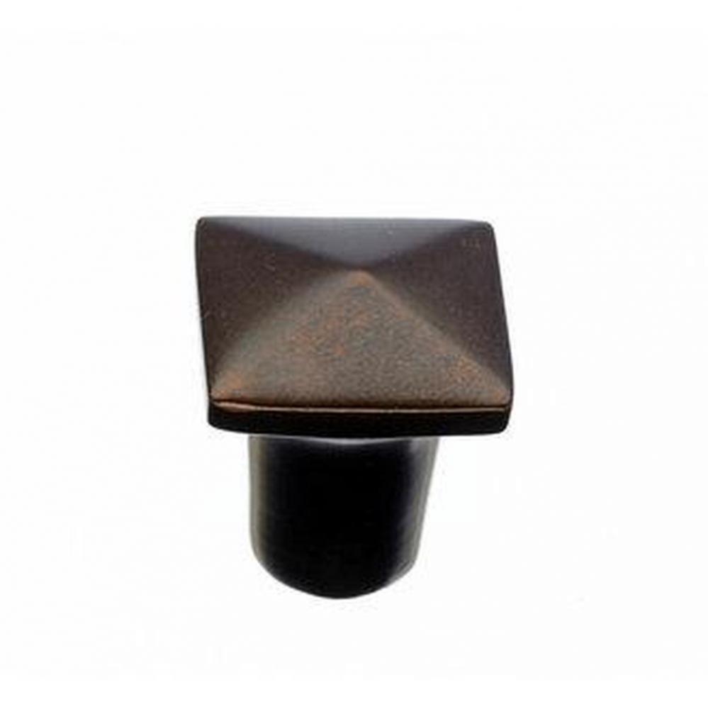 Aspen Square Knob 3/4 Inch Mahogany Bronze