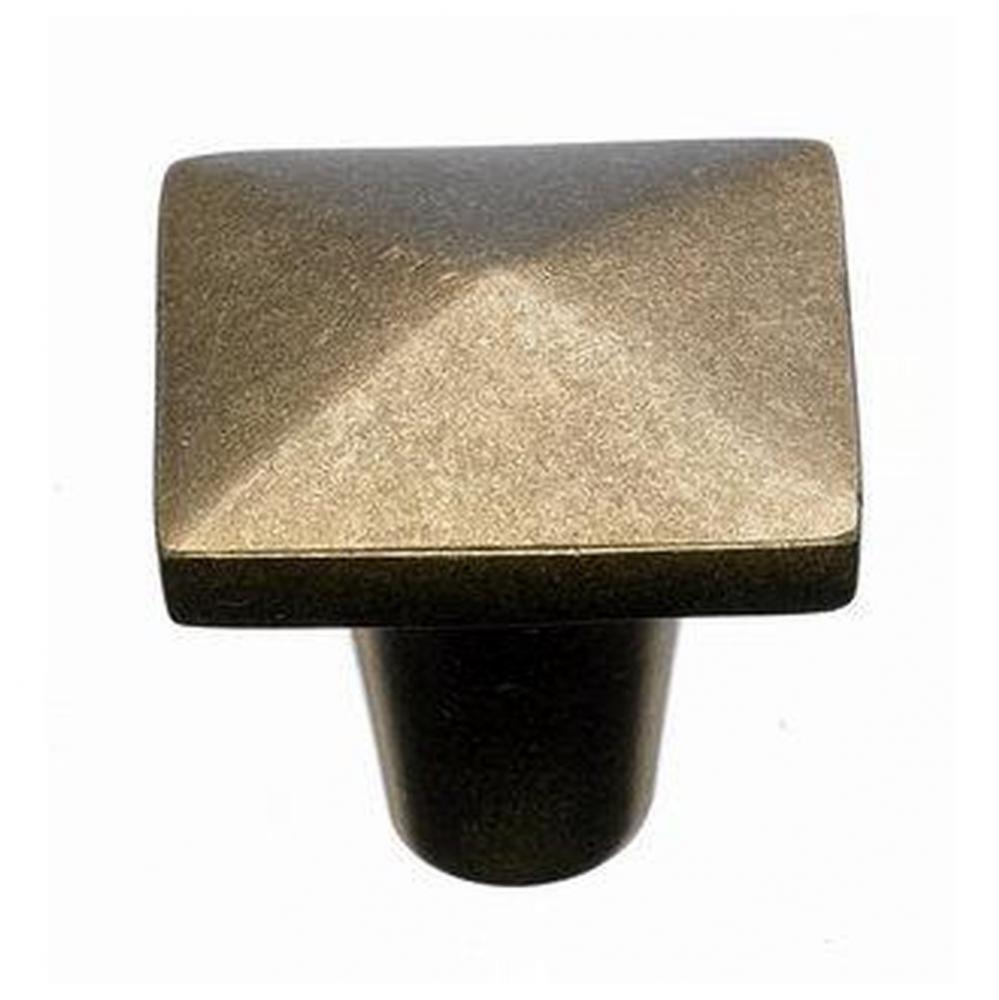 Aspen Square Knob 1 1/4 Inch Light Bronze