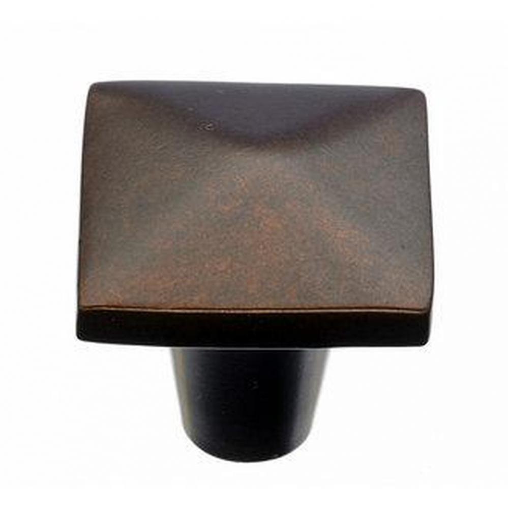 Aspen Square Knob 1 1/4 Inch Mahogany Bronze