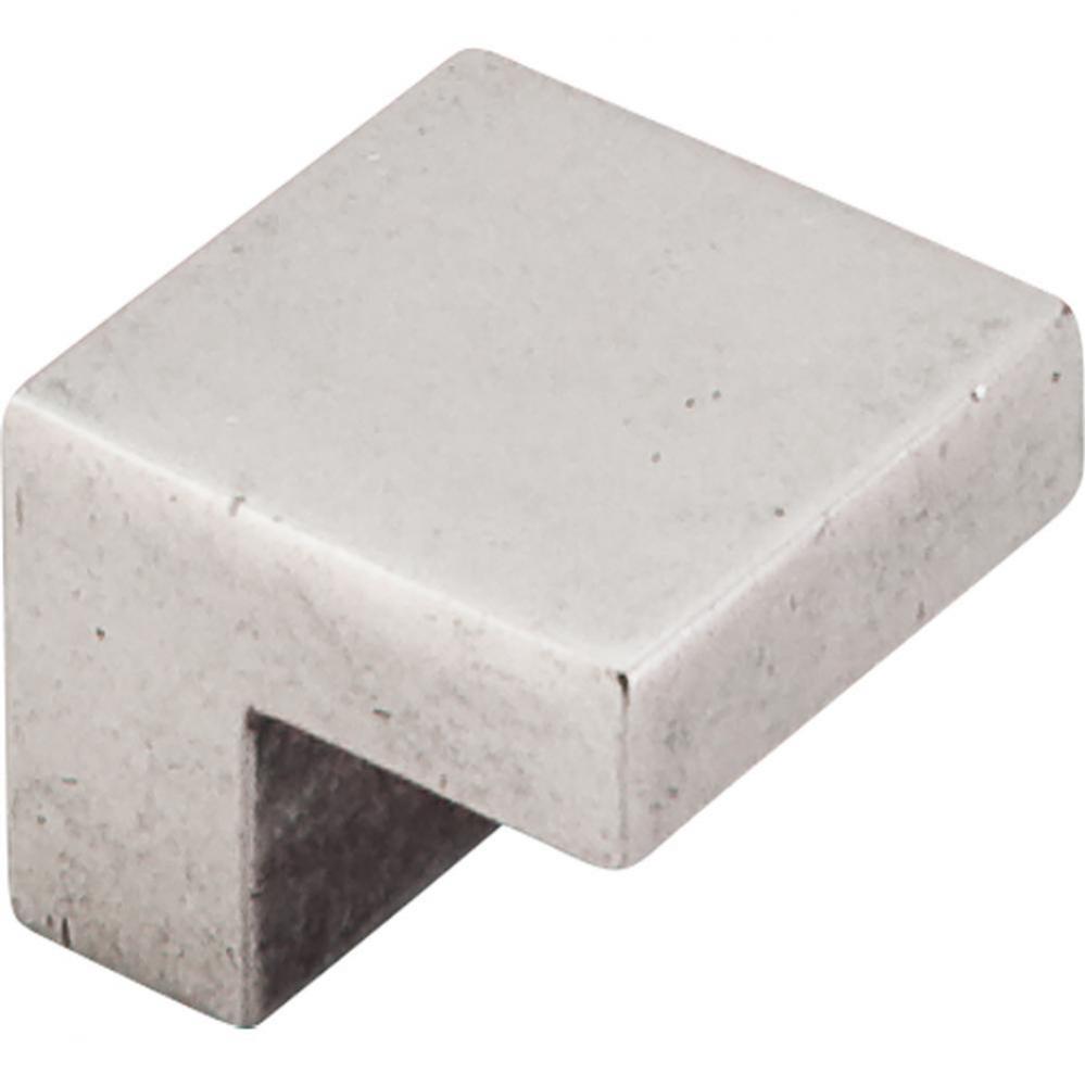 Square Knob 5/8 Inch (c-c) Antique Pewter