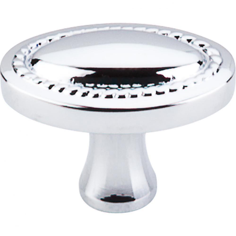 Oval Rope Knob 1 1/4 Inch Polished Chrome