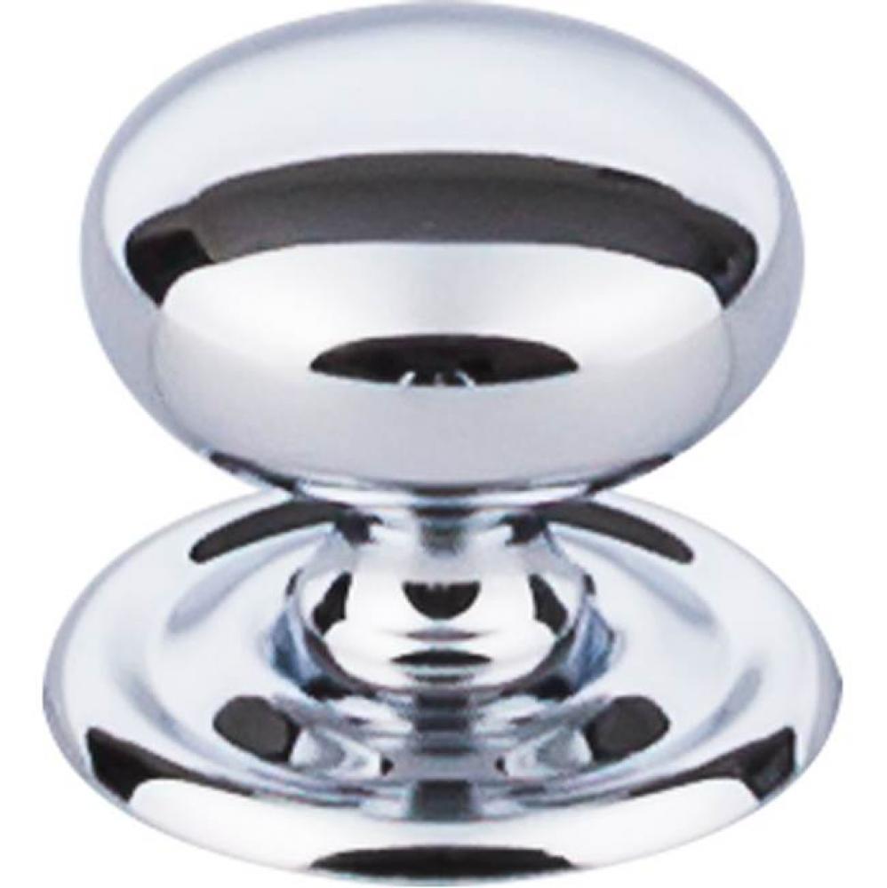 Victoria Knob 1 1/4 Inch w/Backplate Polished Chrome