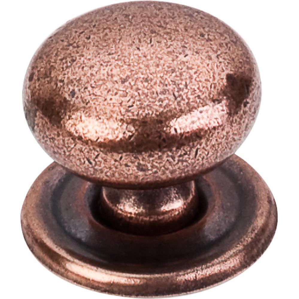 Victoria Knob 1 1/4 Inch w/Backplate Old English Copper