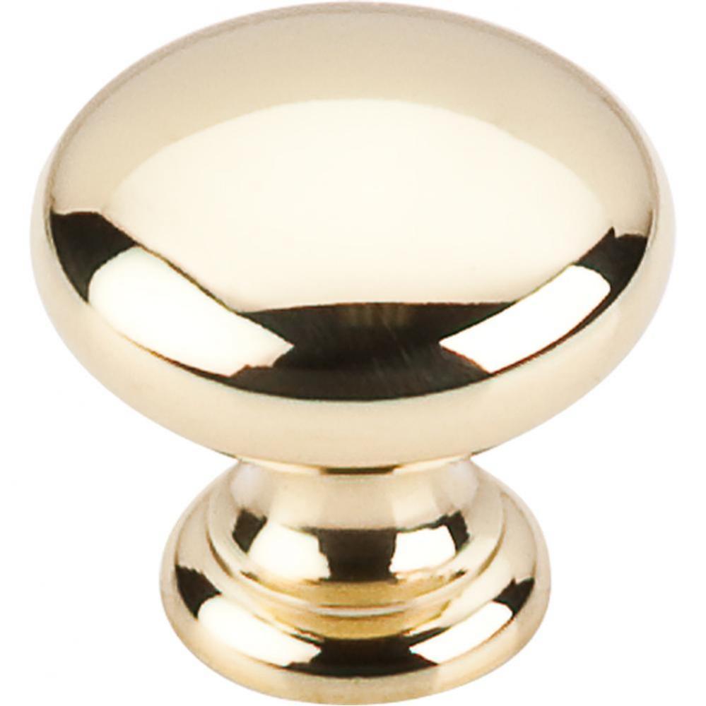 Mushroom Knob 1 1/4 Inch Polished Brass