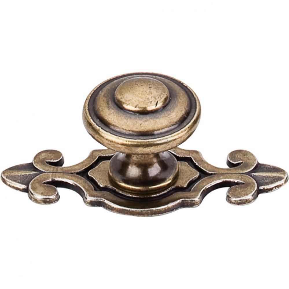 Canterbury Knob 1 1/4 Inch w/Backplate German Bronze