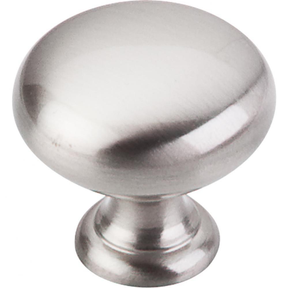 Hollow Round Knob 1 1/4 Inch Brushed Satin Nickel