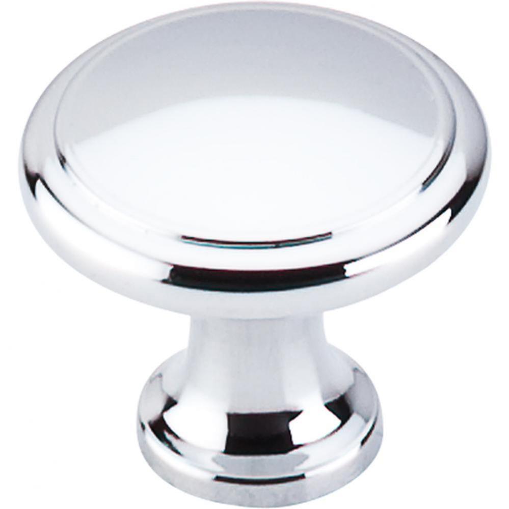 Ringed Knob 1 1/8 Inch Polished Chrome