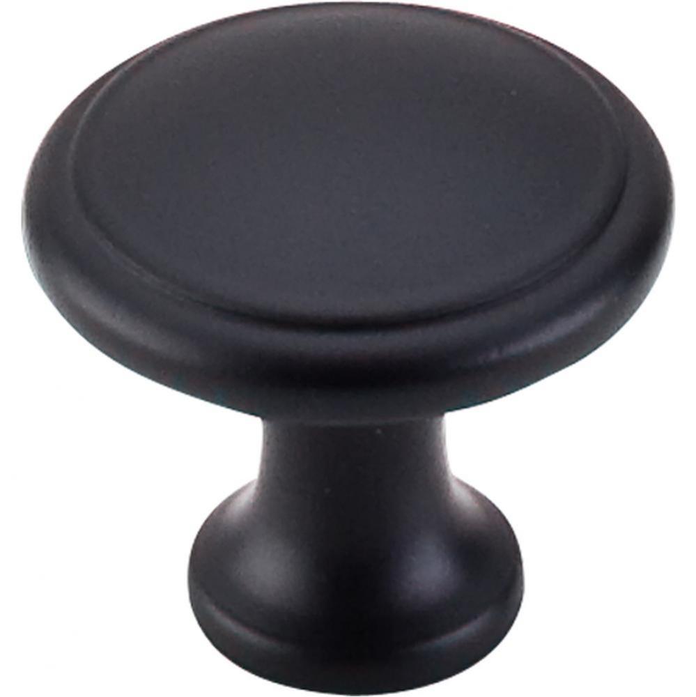 Ringed Knob 1 1/8 Inch Flat Black