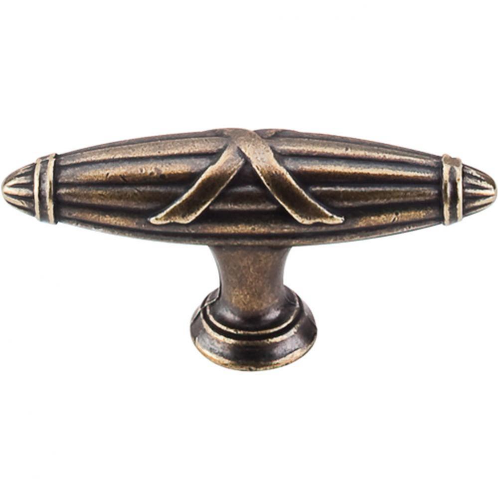 Ribbon and Reed T-Pull 2 3/4 Inch German Bronze