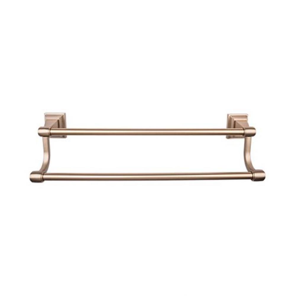 Stratton Bath Towel Bar 30 Inch Double Brushed Bronze