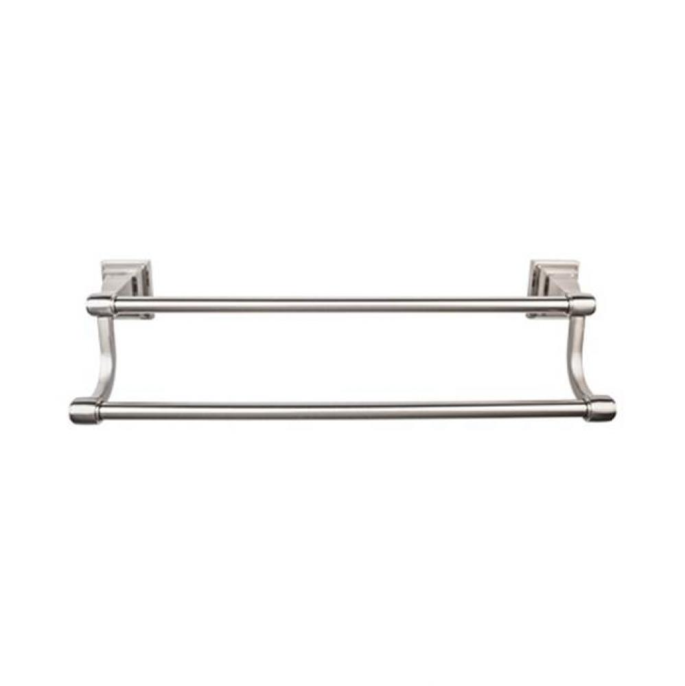 Stratton Bath Towel Bar 18 Inch Double Brushed Satin Nickel