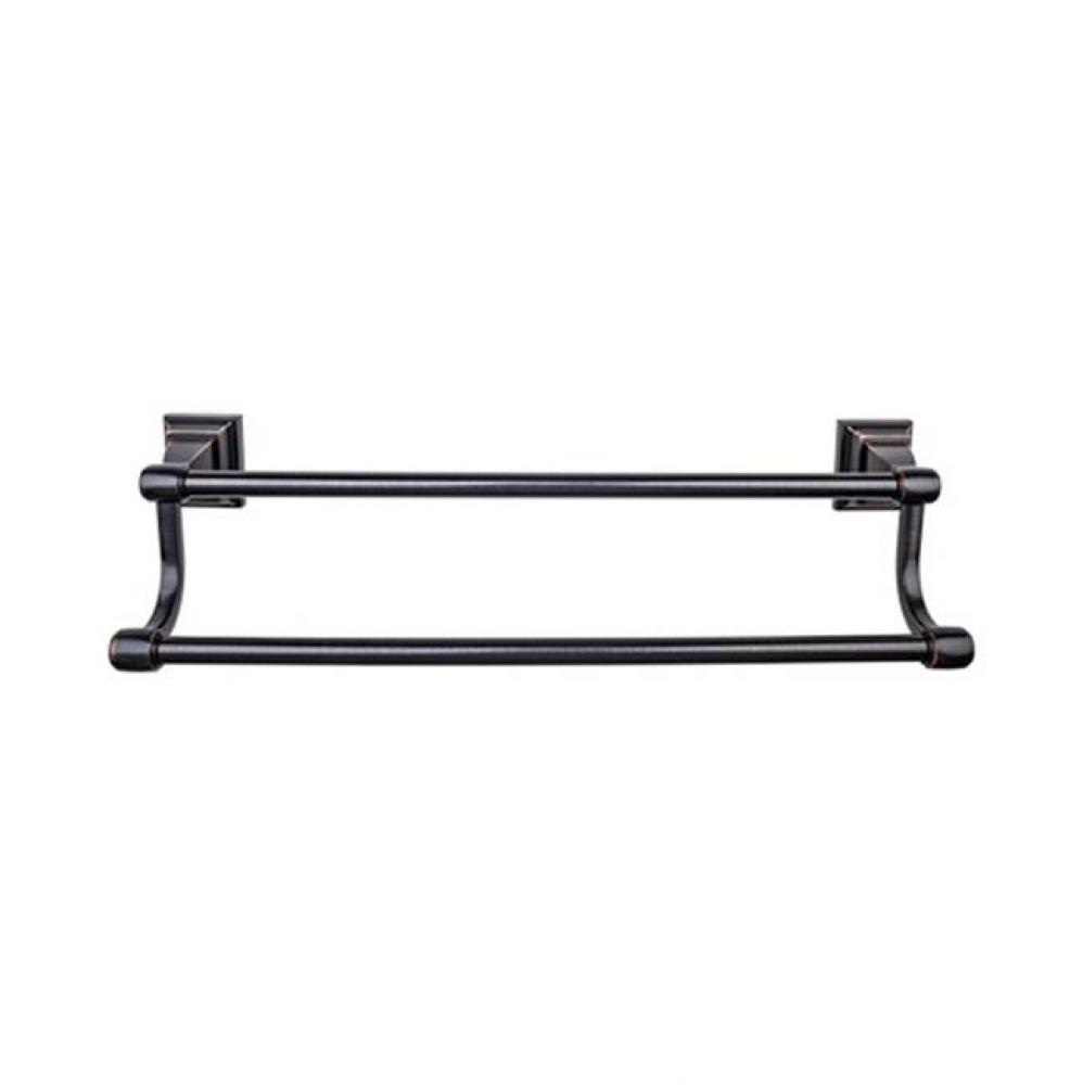 Stratton Bath Towel Bar 18 Inch Double Tuscan Bronze