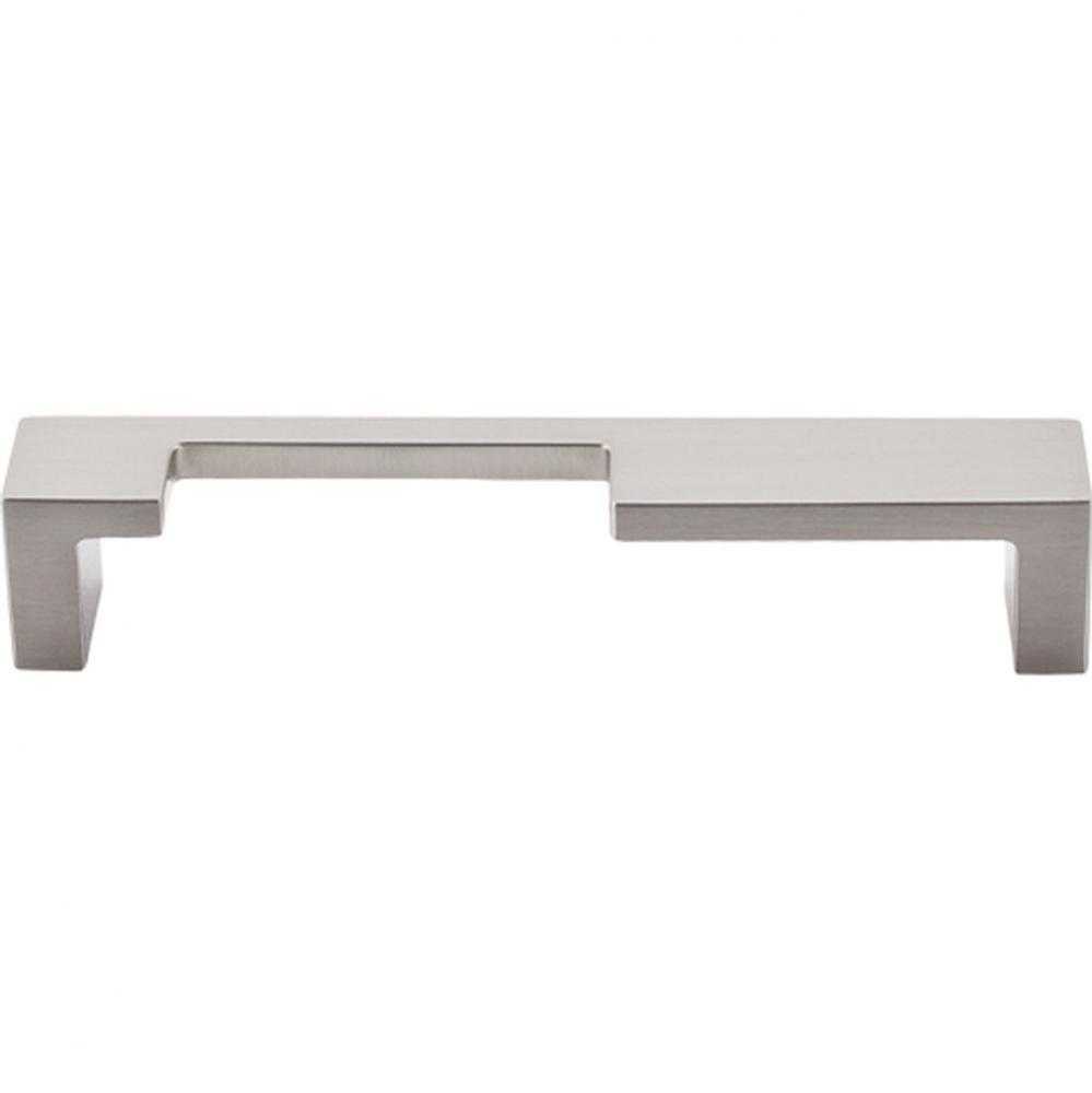 Modern Metro Notch Pull A 5 Inch (c-c) Brushed Satin Nickel