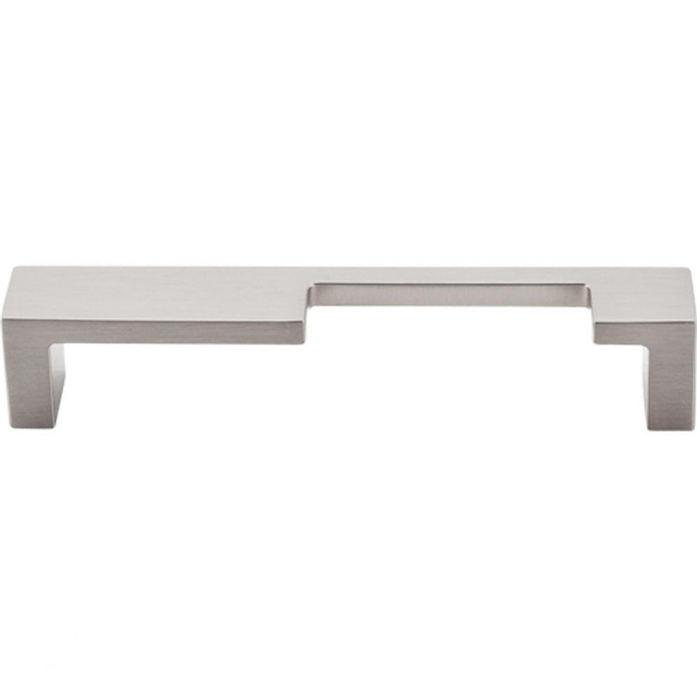 Modern Metro Notch Pull B 5 Inch (c-c) Brushed Satin Nickel