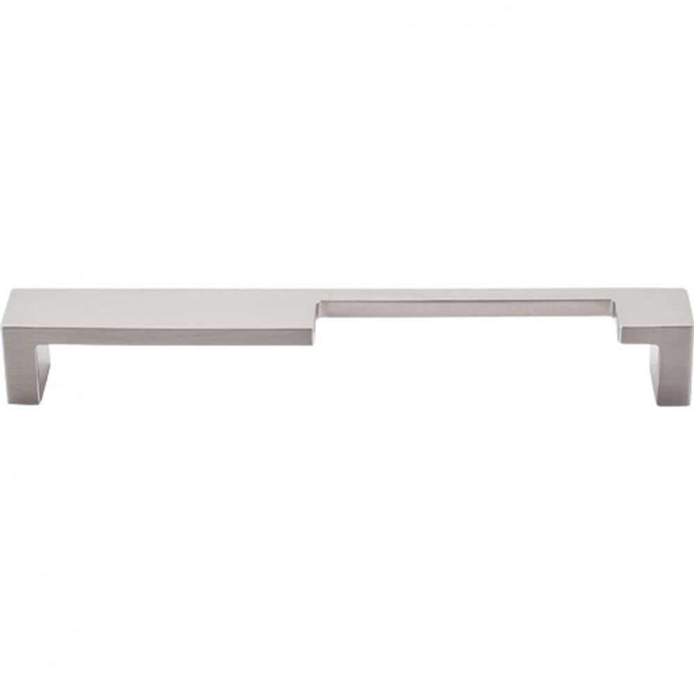 Modern Metro Notch Pull B 7 Inch (c-c) Brushed Satin Nickel