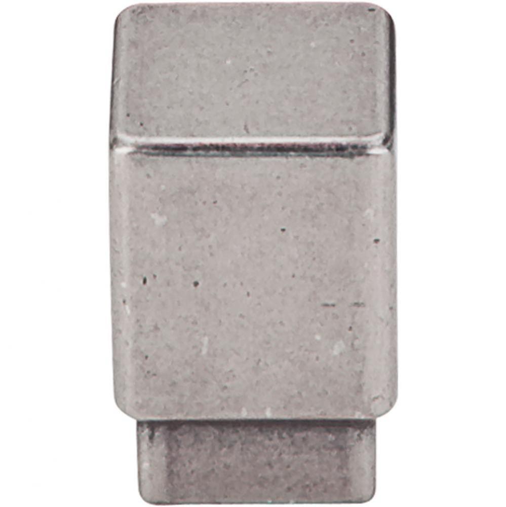 Tapered Square Knob 3/4 Inch Pewter Antique