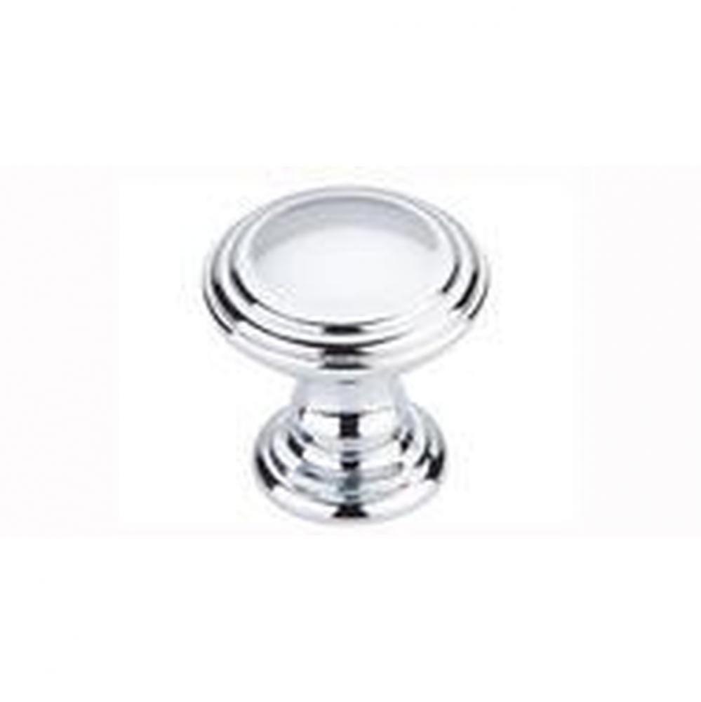 Reeded Knob 1 1/4 Inch Polished Chrome