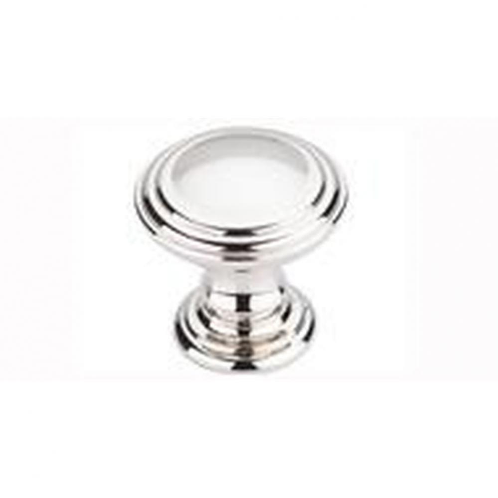 Reeded Knob 1 1/4 Inch Polished Nickel