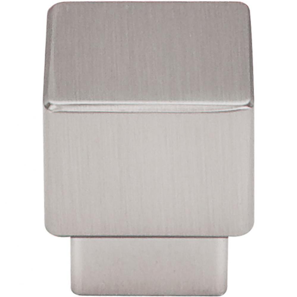 Tapered Square Knob 1 Inch Brushed Satin Nickel