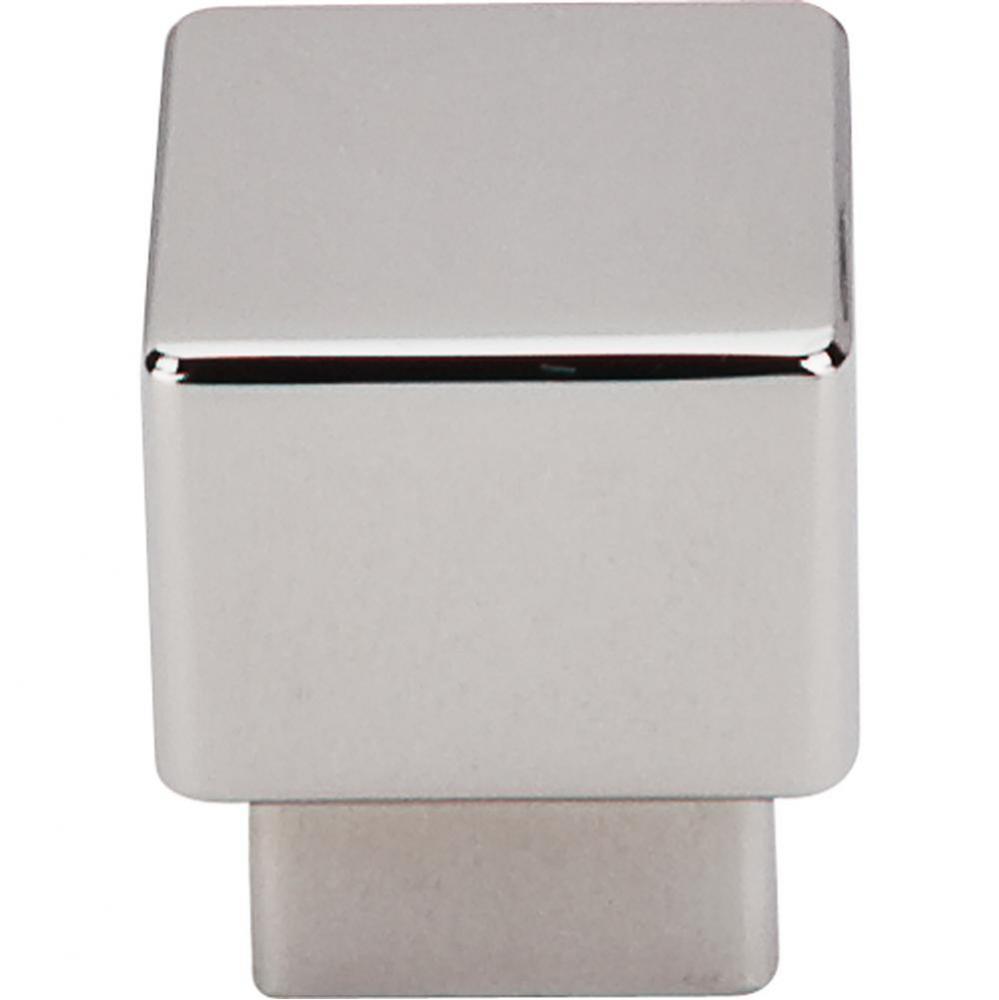 Tapered Square Knob 1 Inch Polished Nickel