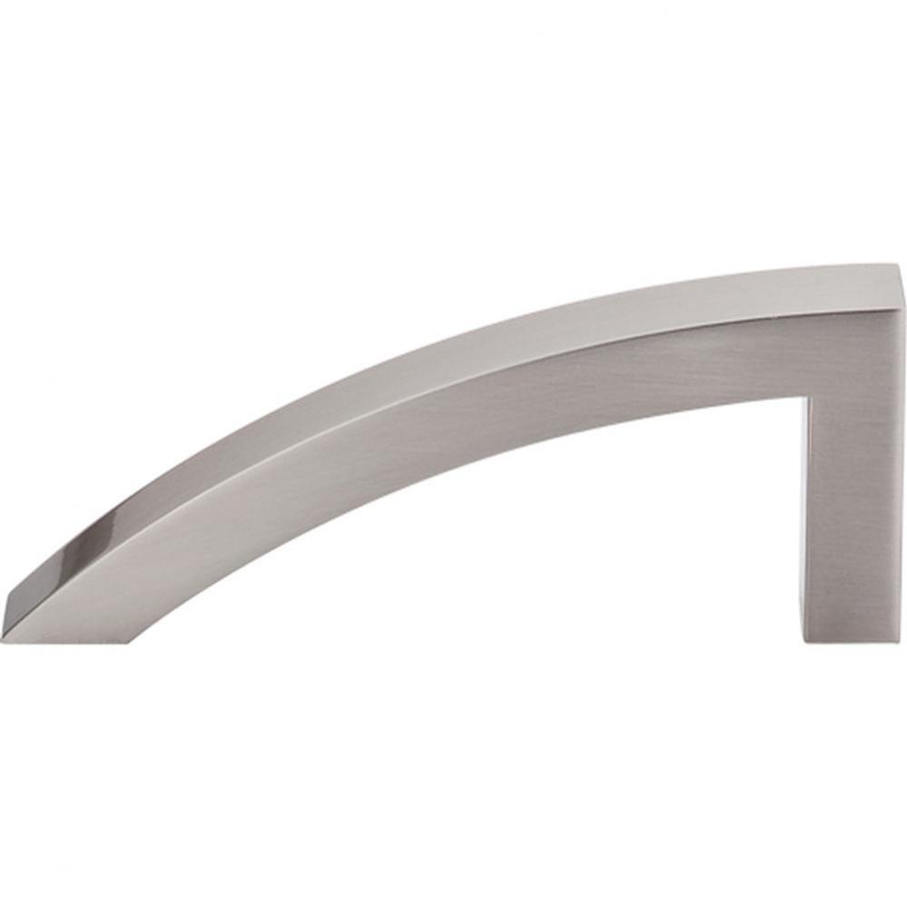 Sloped Pull 3 7/8 Inch (c-c) Brushed Satin Nickel