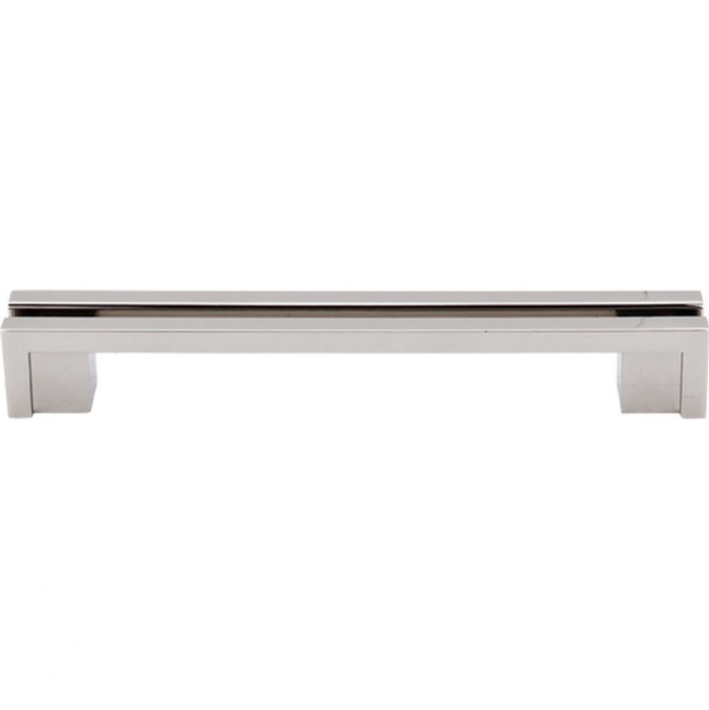 Flat Rail Pull 5 Inch (c-c) Polished Nickel