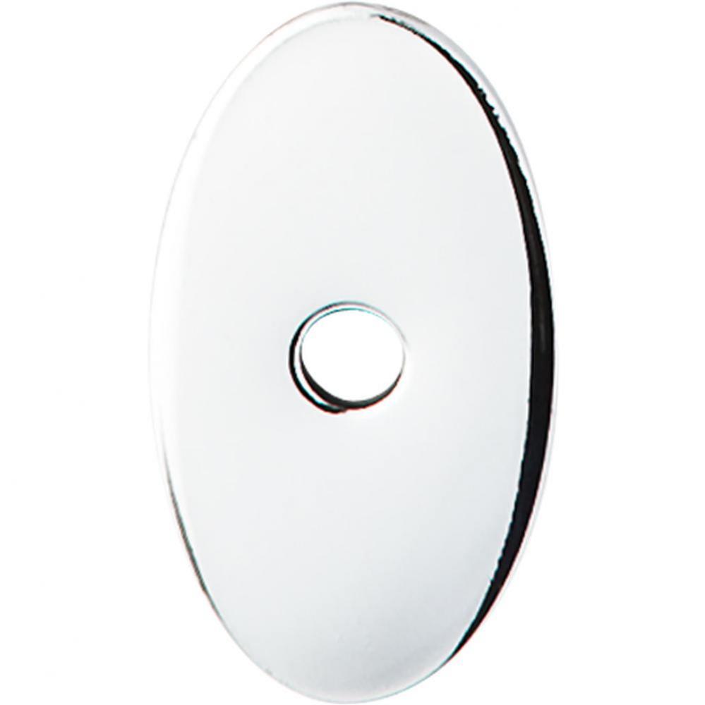 Oval Backplate 1 1/4 Inch Polished Chrome