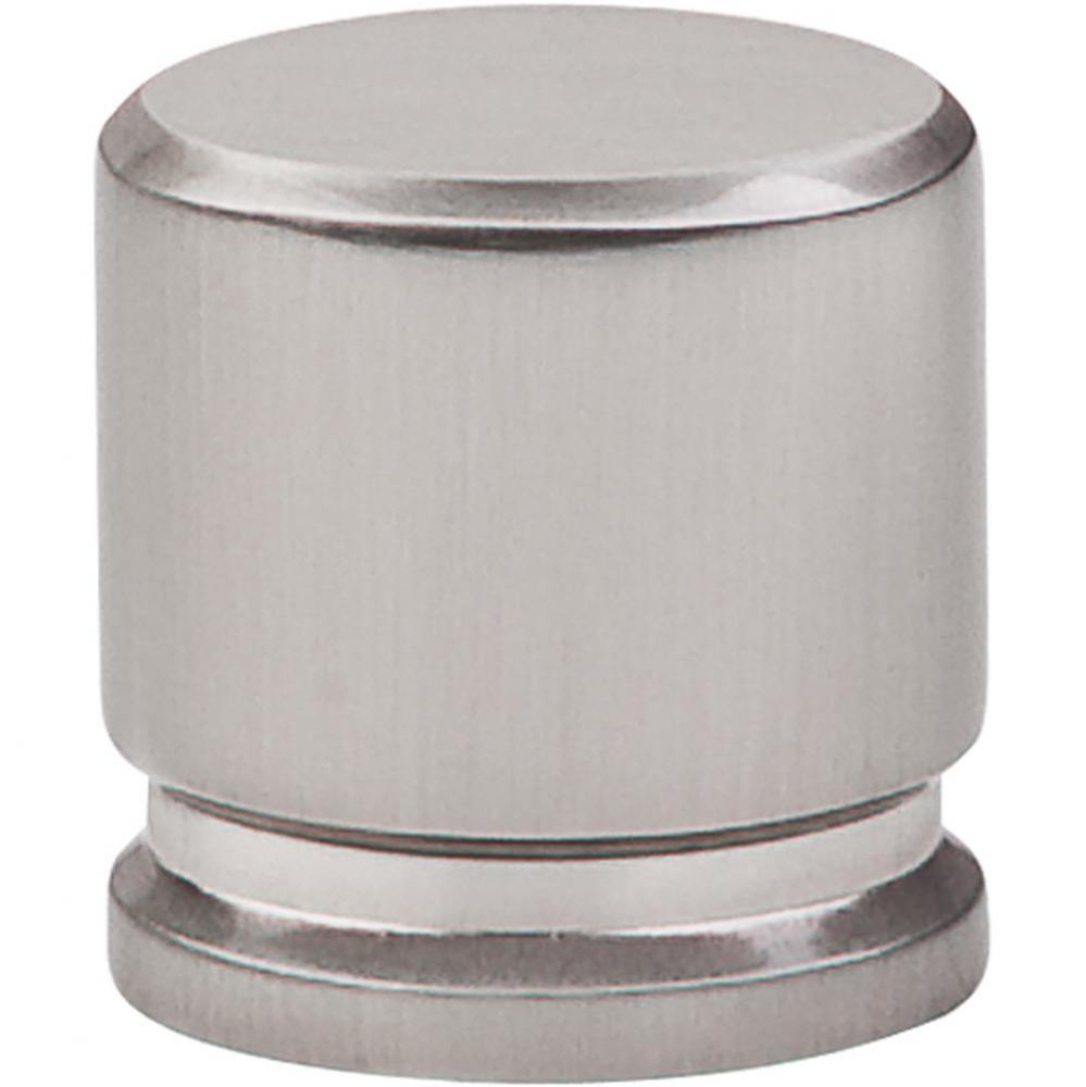 Oval Knob 1 1/8 Inch Brushed Satin Nickel