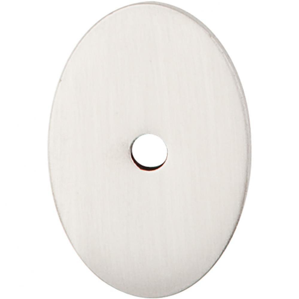 Oval Backplate 1 1/2 Inch Brushed Satin Nickel