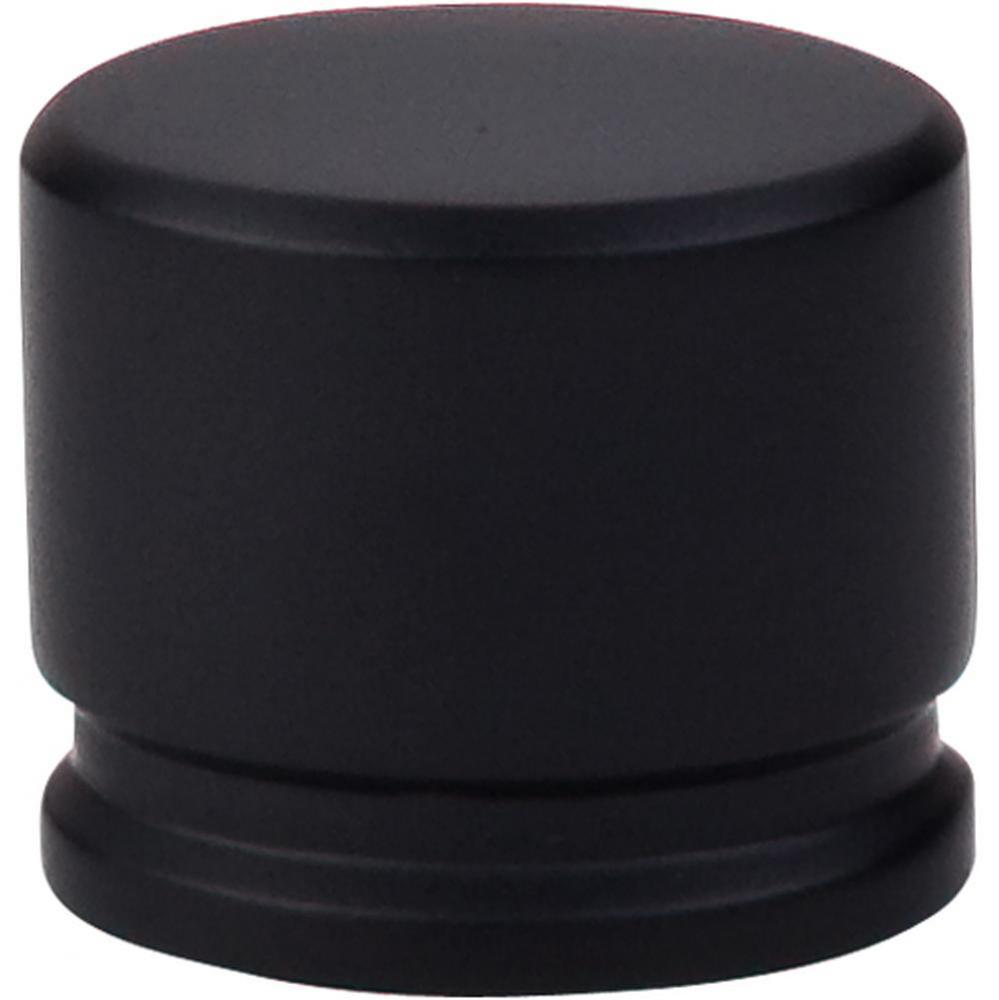 Oval Knob 1 3/8 Inch Flat Black