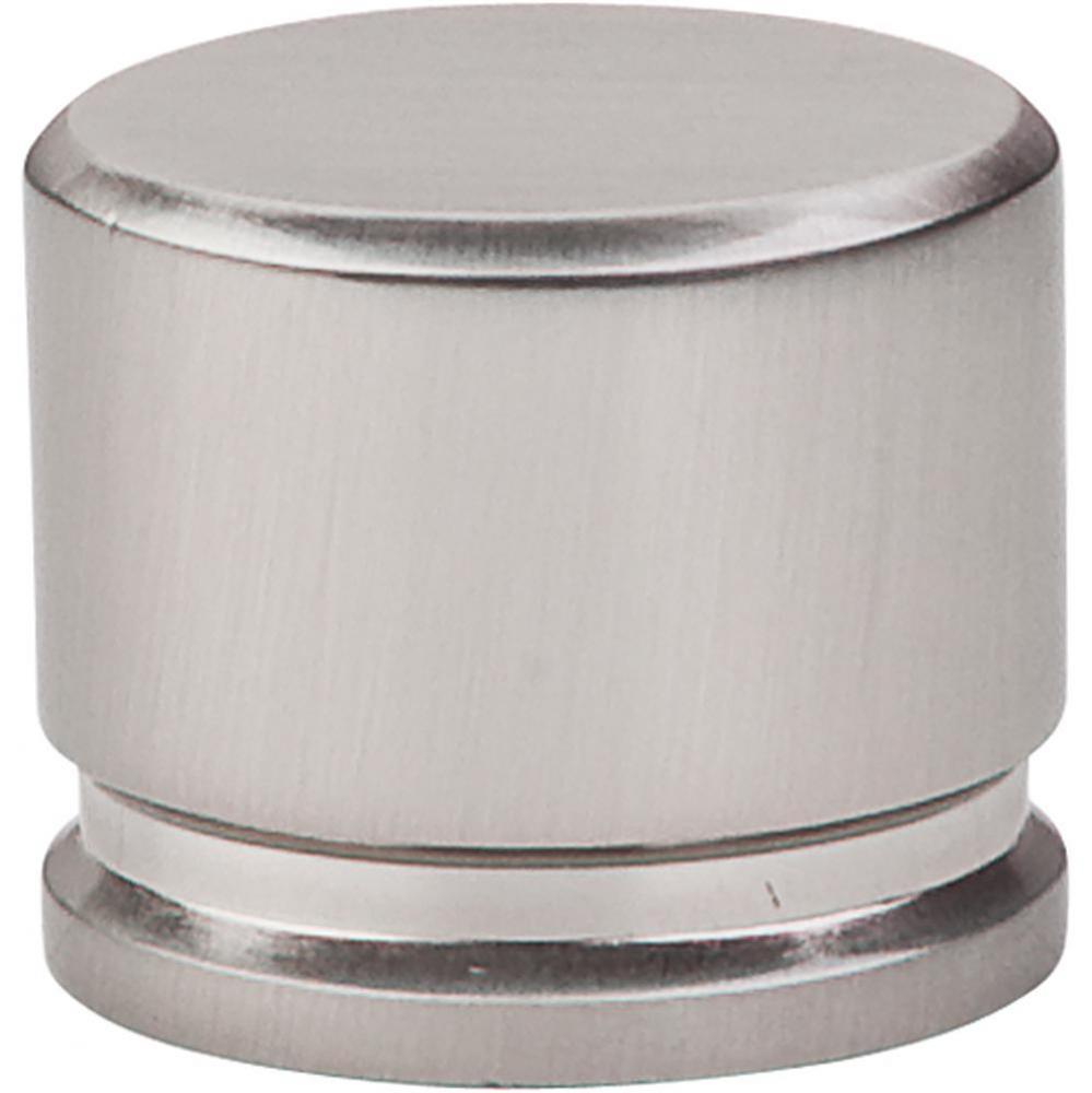 Oval Knob 1 3/8 Inch Brushed Satin Nickel