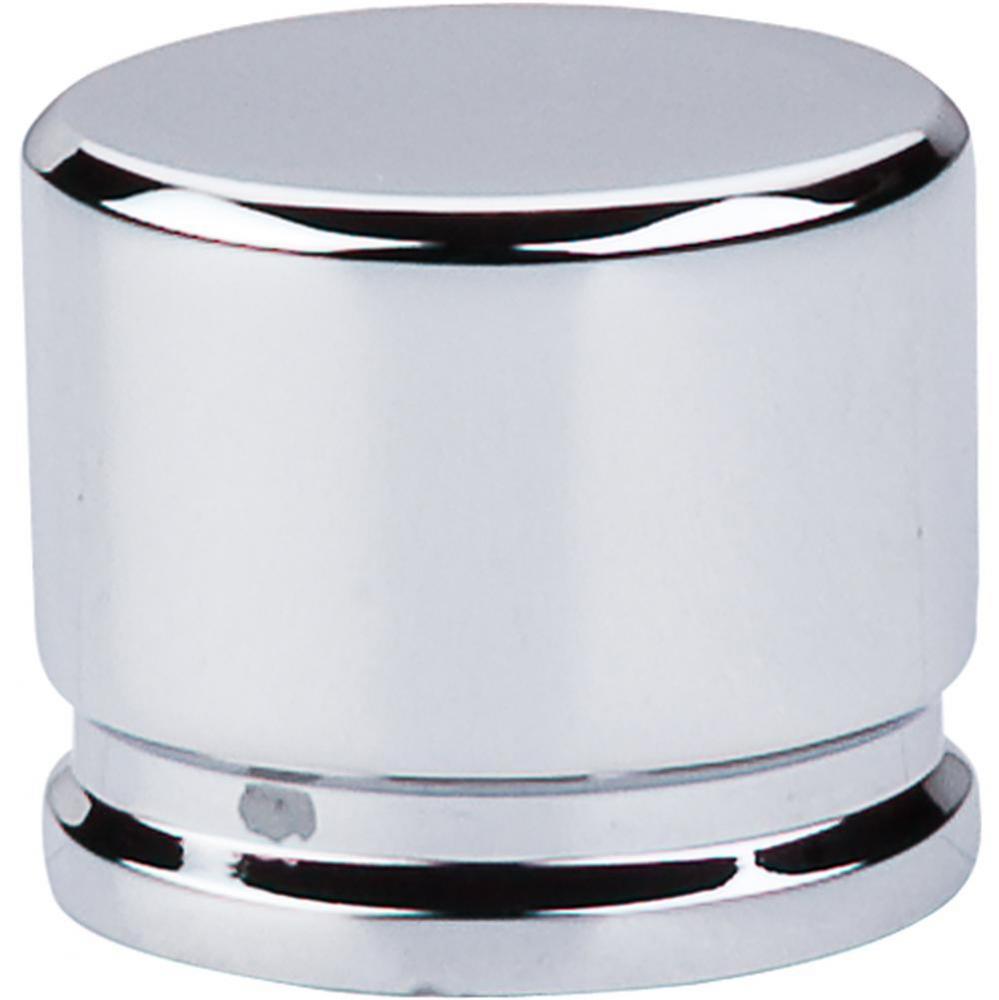 Oval Knob 1 3/8 Inch Polished Chrome