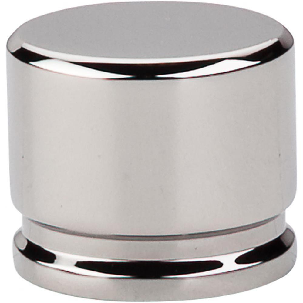 Oval Knob 1 3/8 Inch Polished Nickel