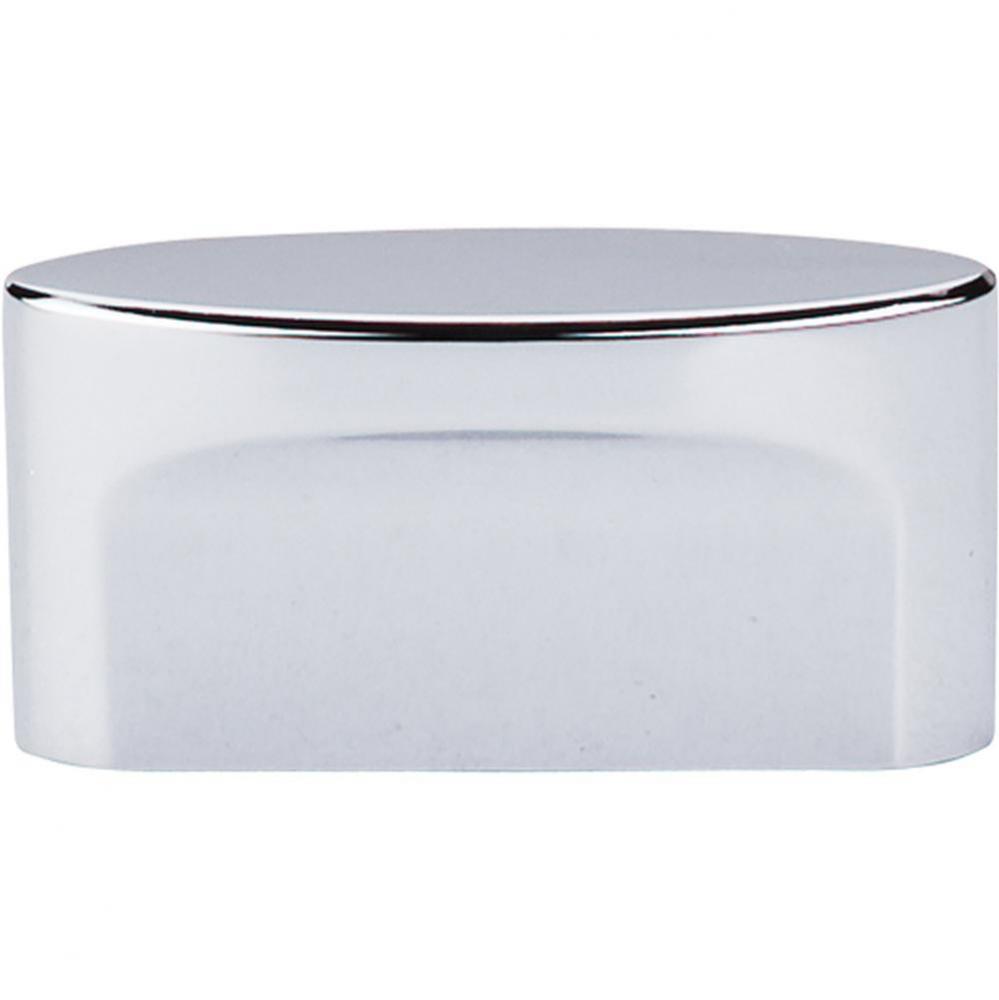 Oval Slot Knob 1 1/2 Inch (c-c) Polished Chrome