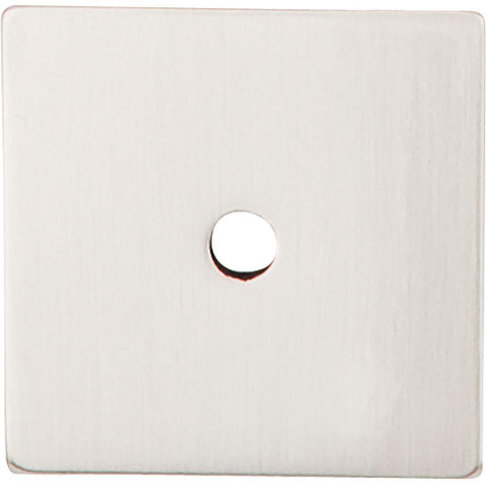 Square Backplate 1 1/4 Inch Brushed Satin Nickel