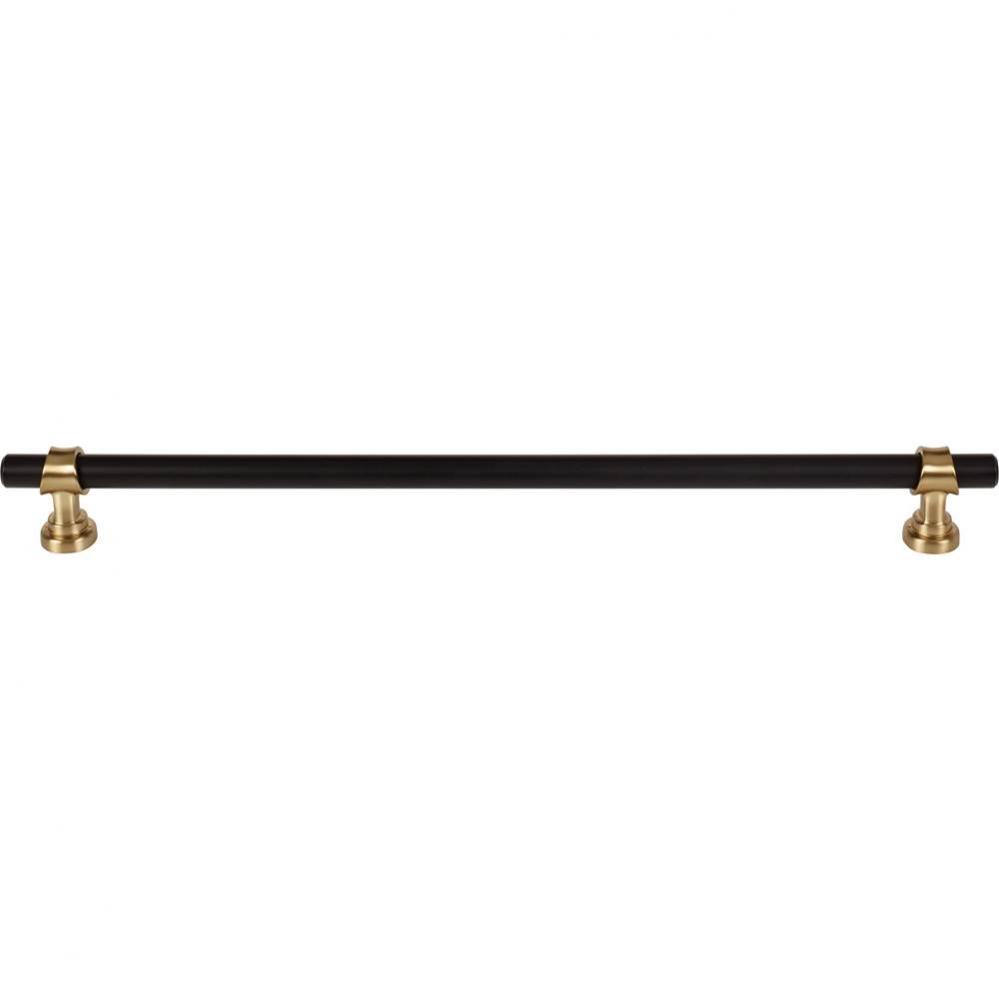 Bit Pull 12 Inch (c-c) Flat Black and Honey Bronze