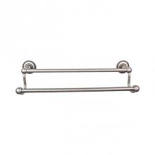 Top Knobs ED11APA - Edwardian Bath Towel Bar 30 In. Double - Beaded Bplate Antique Pewter