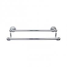 Top Knobs ED11PCF - Edwardian Bath Towel Bar 30 In. Double - Rope Backplate Polished Chrome