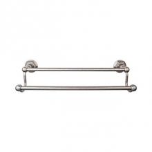 Top Knobs ED7APB - Edwardian Bath Towel Bar 18 Inch Double - Hex Backplate Antique Pewter