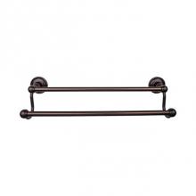 Top Knobs ED9ORBE - Edwardian Bath Towel Bar 24 Inch Double - Ribbon Bplate Oil Rubbed Bronze