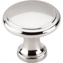 Top Knobs M1317 - Ringed Knob 1 1/8 Inch Polished Nickel