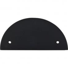 Top Knobs TK54BLK - Half Circle Back Plate 3 1/2 Inch (c-c) Flat Black