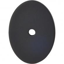 Top Knobs TK62BLK - Oval Backplate 1 3/4 Inch Flat Black