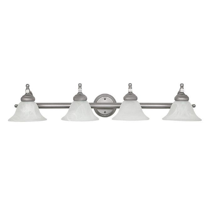 Four Light Matte Nickel Wall Light